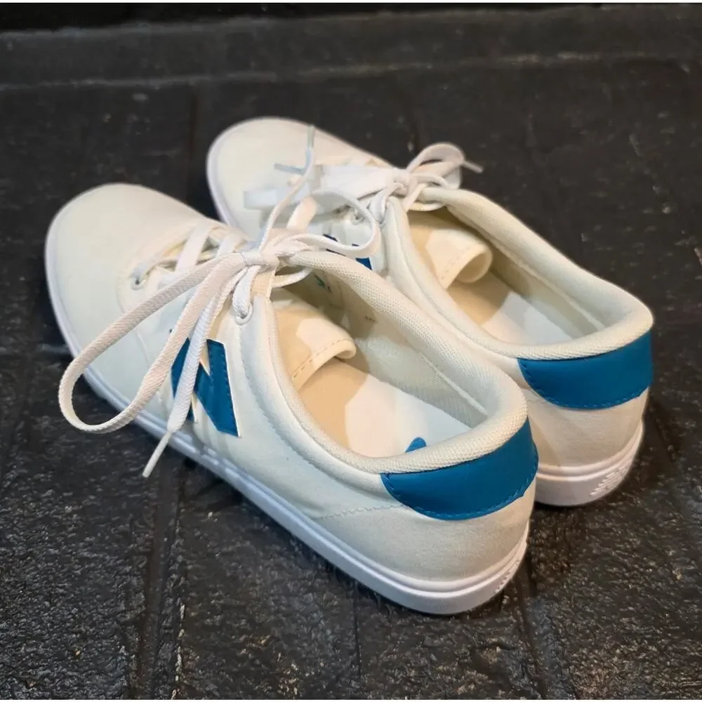 New Balance All Coasts 55 Canvas Sneakers - White/Blue Men's Size 8.5